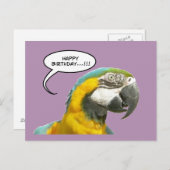 Grappig Praten Parrot Verjaardag Briefkaart (Voorkant / Achterkant)