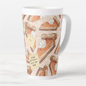 Grappig Praten Pumpkin Pie Pieces Latte Mok (Rechterhoek)