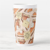 Grappig Praten Pumpkin Pie Pieces Latte Mok (Voorkant)