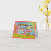 Grappig  pratende kleding Note Kaart (Gele Bloem)