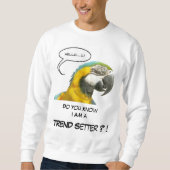 Grappig pratende papegaai gezicht -Trending- sweat Trui (Voorkant)