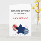 Grappig president dag Amerika patriottische verjaa Kaart (Gele Bloem)