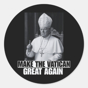 Grappig President dat Trump de volgende paus wil z Ronde Sticker