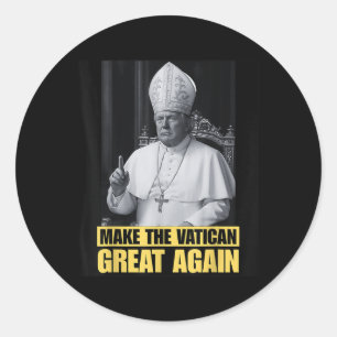 Grappig President dat Trump de volgende paus wil z Ronde Sticker