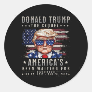 Grappig President Donald Trump Inauguratiedag 2025 Ronde Sticker