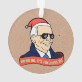 Grappig President Joe Biden in Zonnebril Kerst Ornament (achterkant)