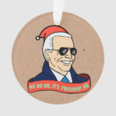 Grappig President Joe Biden in Zonnebril Kerst Ornament (voorkant)