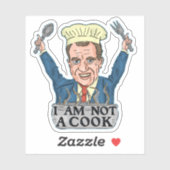 Grappig President Richard Nixon Ik ben geen kok Sticker (Vel)