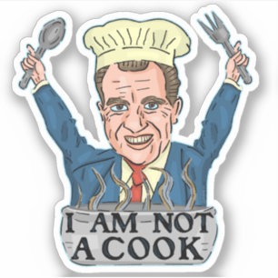 Grappig President Richard Nixon Ik ben geen kok Sticker