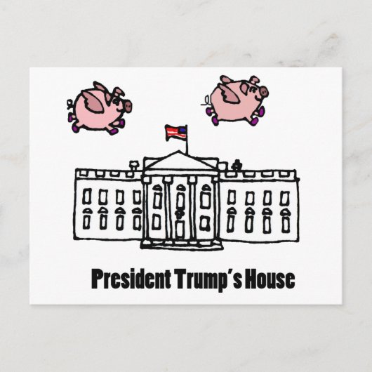 Grappig President Trump als varkens Cartoons Briefkaart (Voorkant)