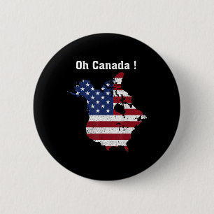 Grappig President Trump Gezegde Oh Canada Kaart Am Ronde Button 5,7 Cm