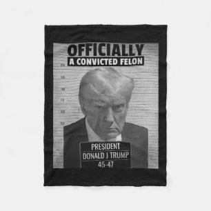 Grappig President Trump is officieel veroordeeld Fleece Deken