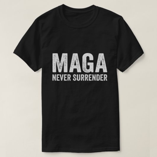 GRAPPIG President Trump MAGA Never Surrender US T-shirt (Design voorkant)