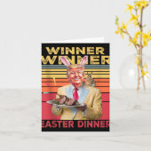 Grappig President Trump Winner Paasdiner Kaart (Gele Bloem)