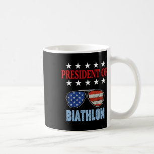 Grappig President van een biatlon. Biathlon Begin Koffiemok