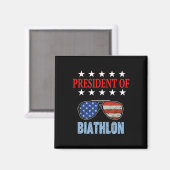 Grappig President van een biatlon. Biathlon Begin Magneet (Voorkant / Achterkant)