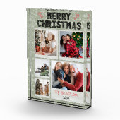 Grappig Prettig Kerst Groen 5 Foto Familie Kerstmi (Rechts)