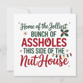 Grappig Prettig Kerstfeest Huis van de meest vroli Feestdagenkaart (Voorkant)