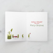 Grappig Prettig kerstfeest Kleine Kerstman Komkomm Feestdagen Kaart (Binnen)