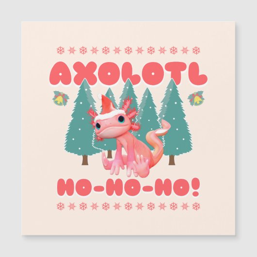 Grappig Prettig Kerstmis Axolotl Ho-Ho-Ho! (Voorkant)