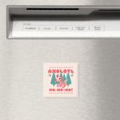 Grappig Prettig Kerstmis Axolotl Ho-Ho-Ho! Magneet (Insitu (Vaatwasser))