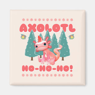 Grappig Prettig Kerstmis Axolotl Ho-Ho-Ho! Magneet
