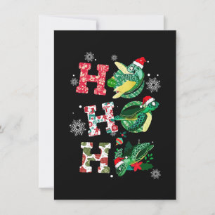 Grappig Prettig Kerstmis HO HO HO Schildpad Kerstm Kaart