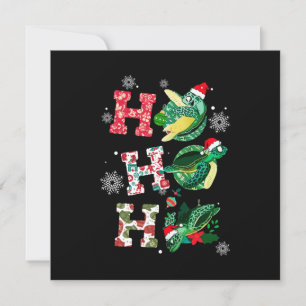 Grappig Prettig Kerstmis HO HO HO Schildpad Kerstm Kaart