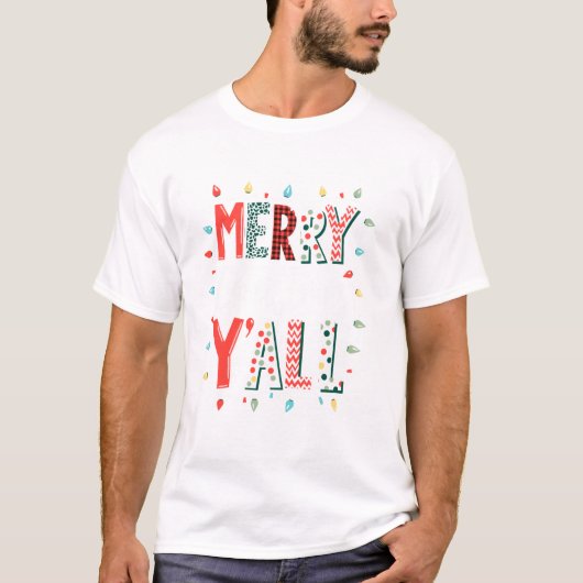 Grappig Prettig Kerstmis Y allemaal T-shirt (Voorkant)