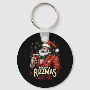 Grappig Prettig Rizzmas Kerstman Kerstmis  Sleutelhanger