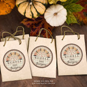 Grappig Prettig Thanksgiving Landelijk Plaid Ronde Sticker