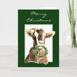 Grappig prettige kerst van Old Goat Animal, Humor Feestdagen Kaart