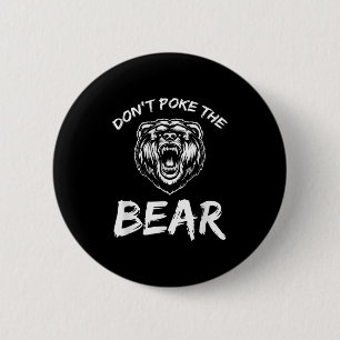 Grappig Prikkel De Beer Niet Jacht Vissen Kamperen Ronde Button 5,7 Cm