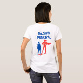 Grappig Principal Gepersonaliseerd "geen superheld T-shirt (Achterkant volledig)