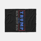 Grappig Pro Trump 2024 Run Spot Run Trump Kamala D Fleece Deken (Voorkant (Horizontaal))