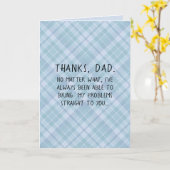 Grappig "Probleem opgelost" Aangepaste Vaderdag Kaart (Gele Bloem)