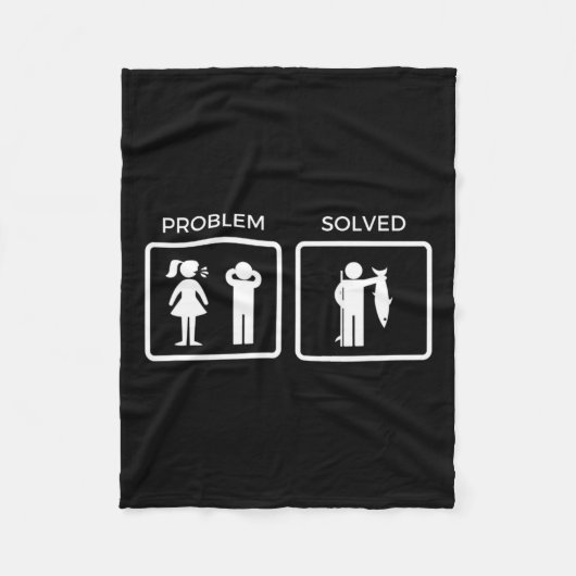 Grappig probleem opgelost Gevist Fleece Deken (Voorkant)