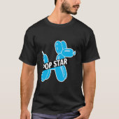 Grappig Professioneel Ballon Twister Blauw Pop Sta T-shirt (Voorkant)