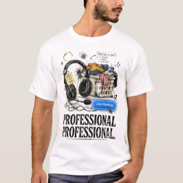 Grappig professioneel WFH-vergadering Graphic Tee T-shirt