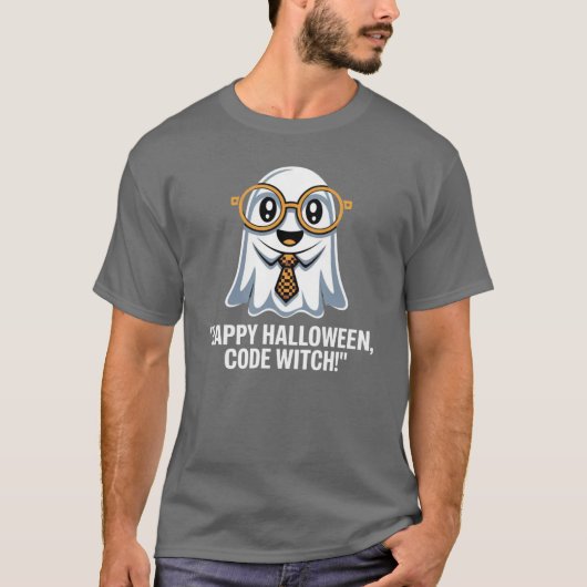 Grappig Programmeur Halloween T-shirt (Voorkant)