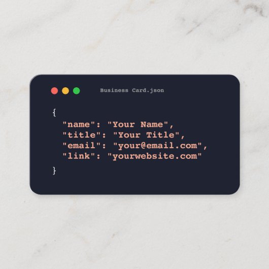Grappig programmeur visitekaartje| ontwikkelaar visitekaartje (Voorkant)