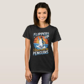 Grappig protest Tariefpinguïns protesteren tegen T T-shirt (Voorkant volledig)