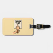 Grappig protest teken tarief deze middelvinger bagagelabel (Voorkant horizontaal)