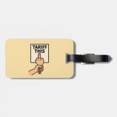 Grappig protest teken tarief deze middelvinger bagagelabel (Achterkant horizontaal)