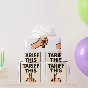 Grappig protest teken tarief deze middelvinger cadeaupapier