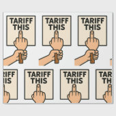 Grappig protest teken tarief deze middelvinger cadeaupapier (Vlak)