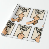 Grappig protest teken tarief deze middelvinger cadeaupapier (Uitgerold)