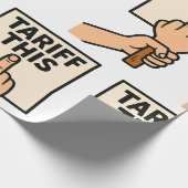 Grappig protest teken tarief deze middelvinger cadeaupapier (Hoek)