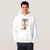 Grappig protest teken tarief deze middelvinger hoodie (Voorkant volledig)