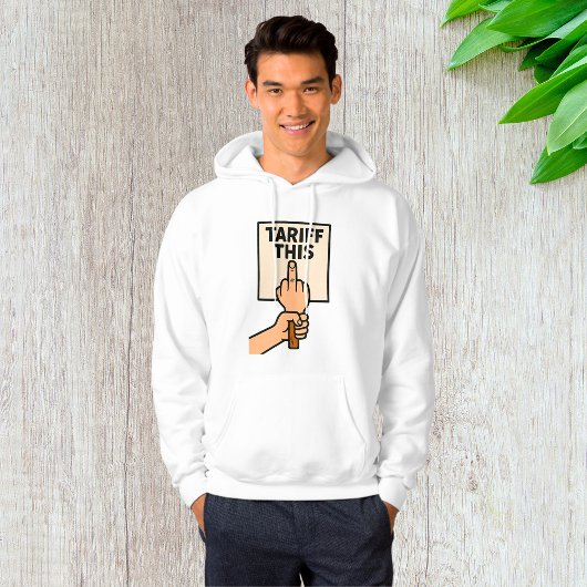 Grappig protest teken tarief deze middelvinger hoodie